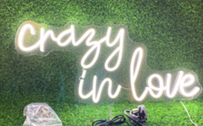Crazy in love neon sign rental