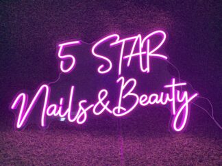 5 Star Nails & Beauty Neon Sign